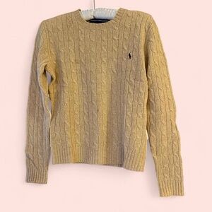 Ralph Lauren Sport | Camel Colored Wool Cable Knit Sweater